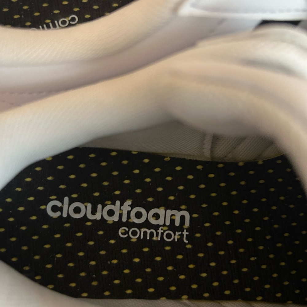 Adidas Grand Court Cloudfoam White Sneakers Black Stripes Size 6 New without Box - Picture 8 of 8